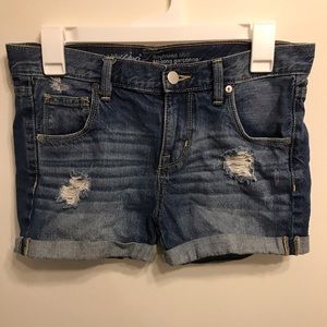 Mossimo denim boyfriend midi shorts